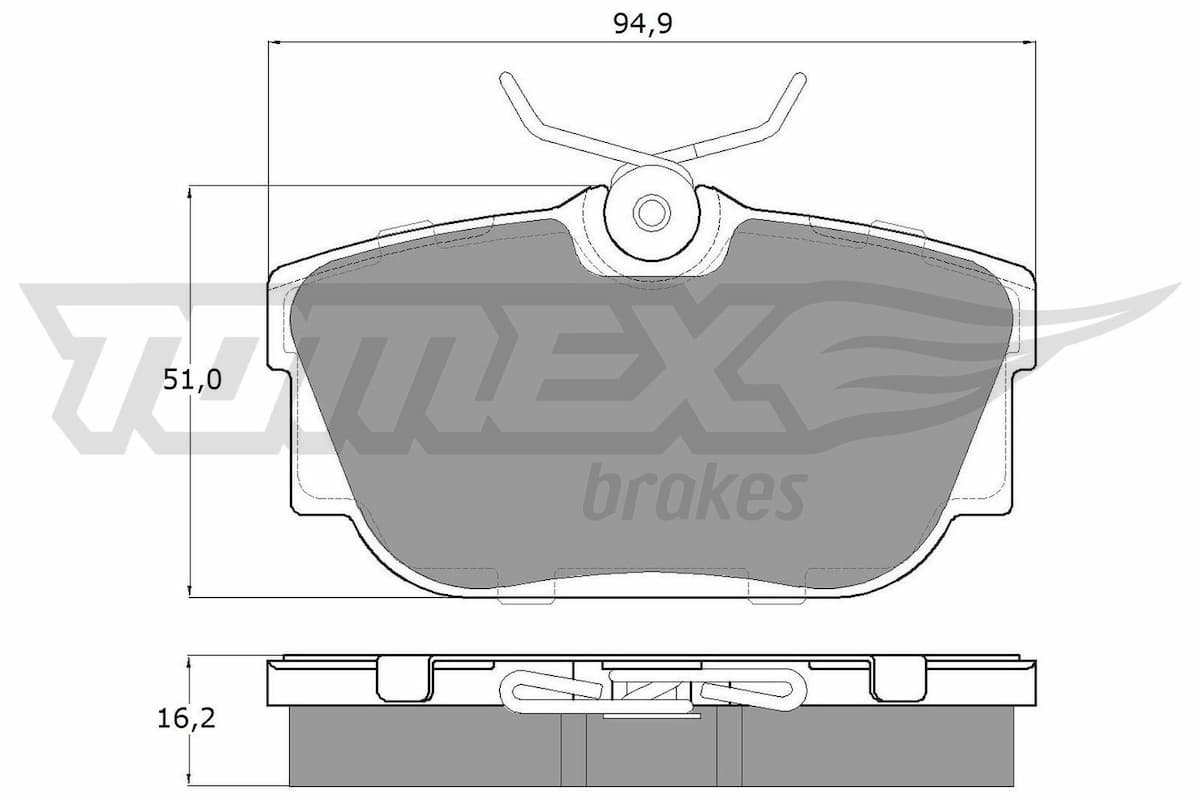 Bremžu uzliku kompl., Disku bremzes TOMEX Brakes TX 13-90 1