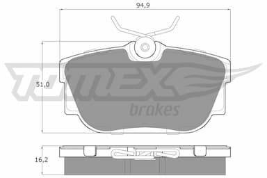 Bremžu uzliku kompl., Disku bremzes TOMEX Brakes TX 13-90 1