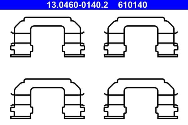 Piederumu komplekts, Disku bremžu uzlikas ATE 13.0460-0140.2 1
