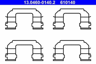Piederumu komplekts, Disku bremžu uzlikas ATE 13.0460-0140.2 1