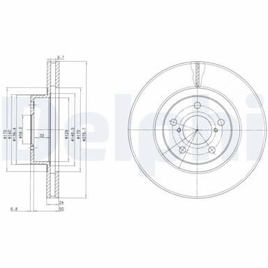 Bremžu diski DELPHI BG2827C 1