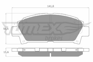 Bremžu uzliku kompl., Disku bremzes TOMEX Brakes TX 13-63 1