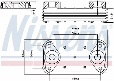 Eļļas radiators, Motoreļļa NISSENS 90889 6