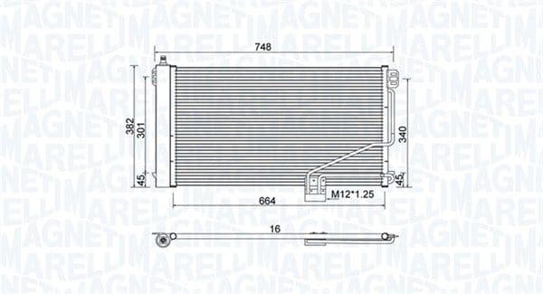 Kondensators, Gaisa kond. sistēma MAGNETI MARELLI 350203738000 1