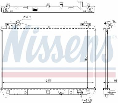 Radiators, Motora dzesēšanas sistēma NISSENS 64202 6