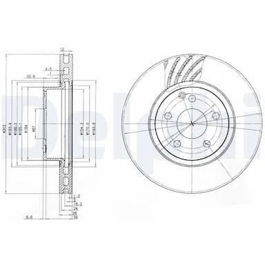 Bremžu diski DELPHI BG3756 1