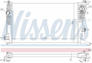 Radiators, Motora dzesēšanas sistēma NISSENS 637647 5