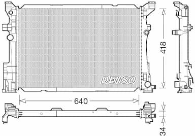 Radiators, Motora dzesēšanas sistēma DENSO DRM17054 1