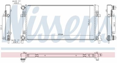 Radiators, Motora dzesēšanas sistēma NISSENS 606809 5