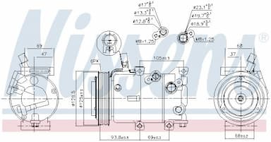 Kompresors, Gaisa kond. sistēma NISSENS 890237 7