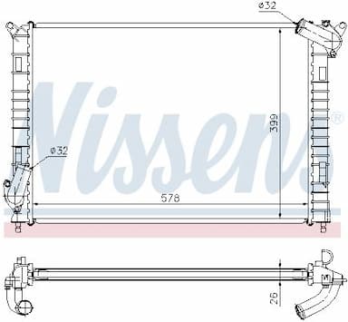 Radiators, Motora dzesēšanas sistēma NISSENS 69701A 6