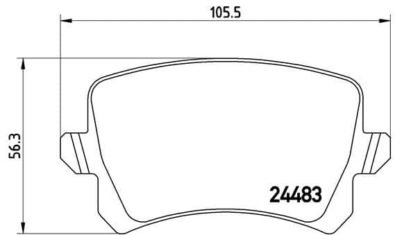 Bremžu uzliku kompl., Disku bremzes BREMBO P 85 109 1