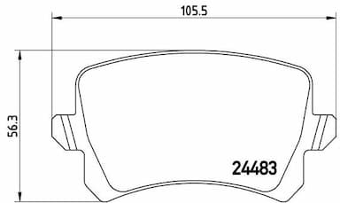 Bremžu uzliku kompl., Disku bremzes BREMBO P 85 109 1