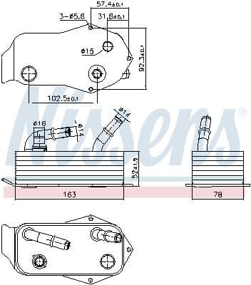 Eļļas radiators, Automātiskā pārnesumkārba NISSENS 91353 1