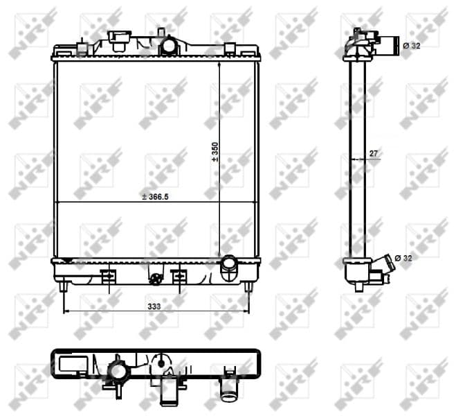 Radiators, Motora dzesēšanas sistēma NRF 526356 1