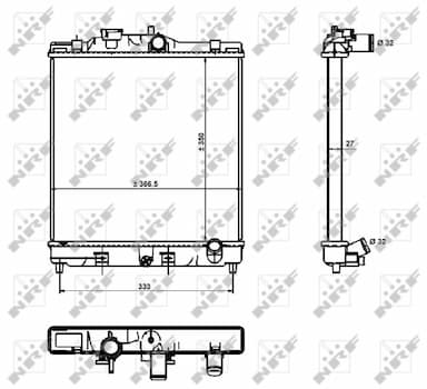 Radiators, Motora dzesēšanas sistēma NRF 526356 1