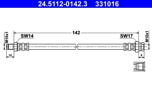 Bremžu šļūtene ATE 24.5112-0142.3 1