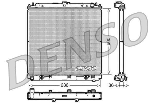 Radiators, Motora dzesēšanas sistēma DENSO DRM46032 1