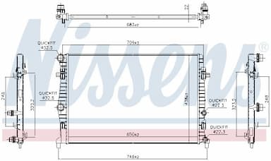 Radiators, Motora dzesēšanas sistēma NISSENS 606218 5