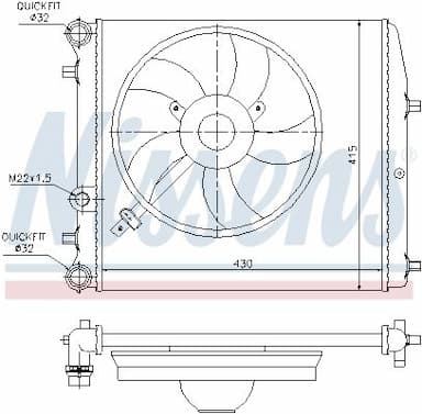 Radiators, Motora dzesēšanas sistēma NISSENS 64103 7