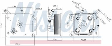 Eļļas radiators, Automātiskā pārnesumkārba NISSENS 91292 5