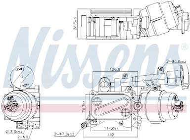 Eļļas radiators, Motoreļļa NISSENS 91346 1