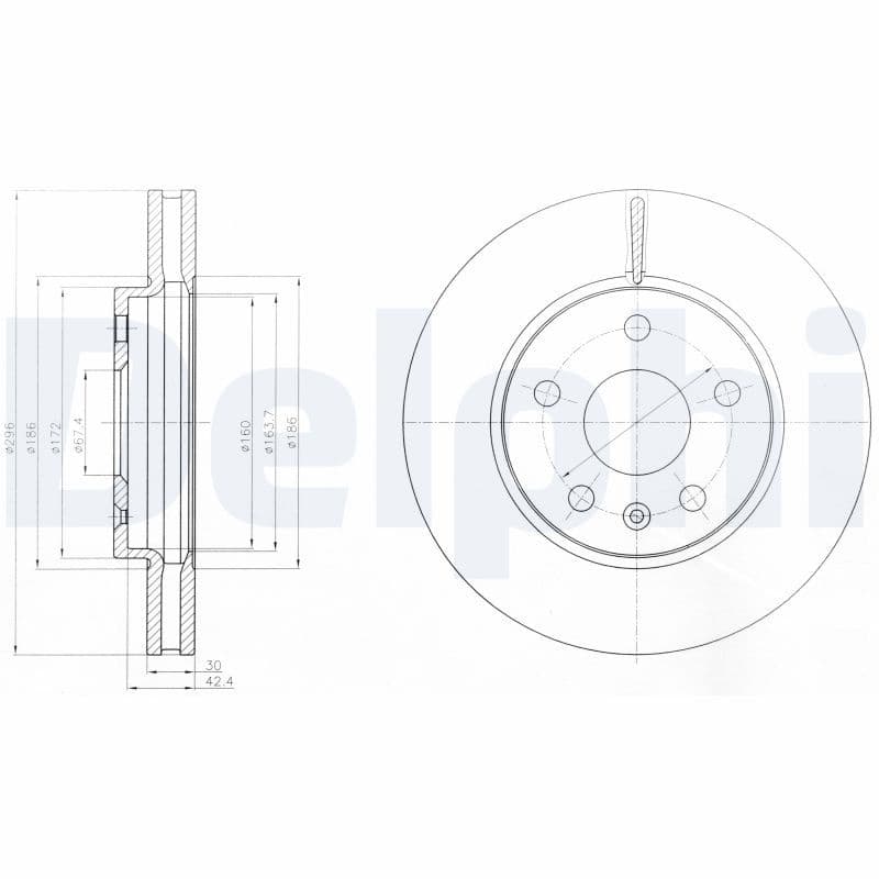 Bremžu diski DELPHI BG4187C 1