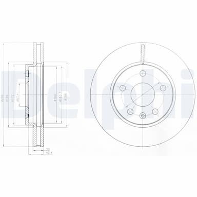 Bremžu diski DELPHI BG4187C 1