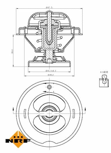 Termostats, Dzesēšanas šķidrums NRF 725062 5