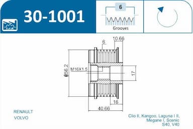 Ģeneratora brīvgaitas mehānisms IJS GROUP 30-1001 2