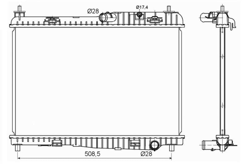 Radiators, Motora dzesēšanas sistēma NRF 53152 1