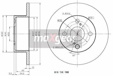 Bremžu diski MAXGEAR 19-2344 2