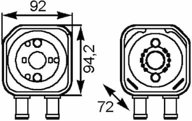 Eļļas radiators, Motoreļļa MAHLE CLC 164 000S 1