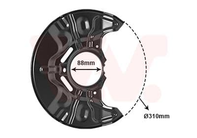 Dubļu sargs, Bremžu disks VAN WEZEL 5307371 1