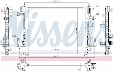 Radiators, Motora dzesēšanas sistēma NISSENS 637662 5