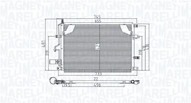 Kondensators, Gaisa kond. sistēma MAGNETI MARELLI 350203914000 1