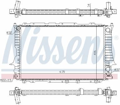 Radiators, Motora dzesēšanas sistēma NISSENS 60459 5