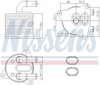 Eļļas radiators NISSENS 91286 6