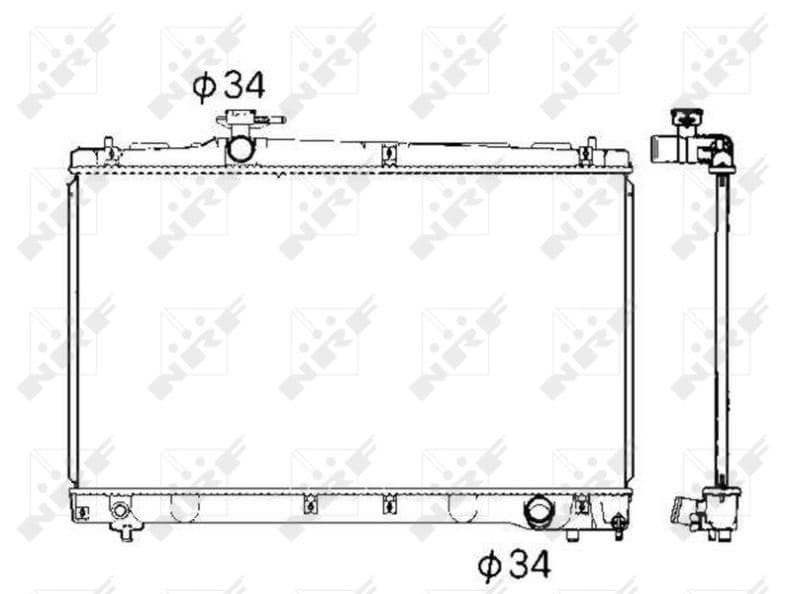 Radiators, Motora dzesēšanas sistēma NRF 53401 1