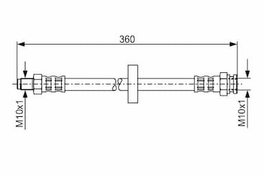 Bremžu šļūtene BOSCH 1 987 481 017 1