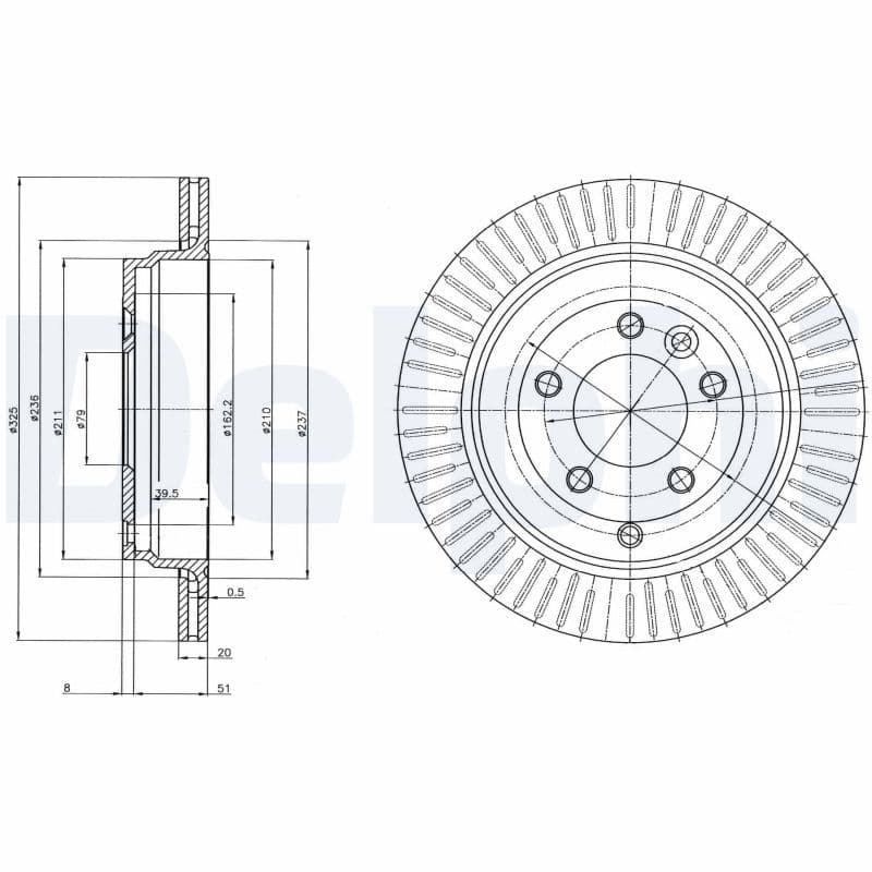 Bremžu diski DELPHI BG4020C 1