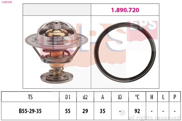 Termostats, Dzesēšanas šķidrums EPS 1.880.945 1