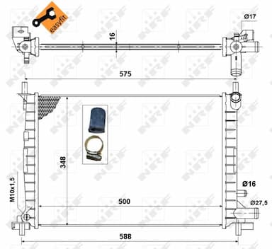 Radiators, Motora dzesēšanas sistēma NRF 50130 5