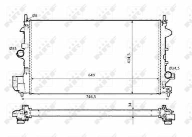 Radiators, Motora dzesēšanas sistēma NRF 58204 4