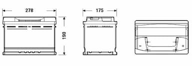 Startera akumulatoru baterija EXIDE EB740 2