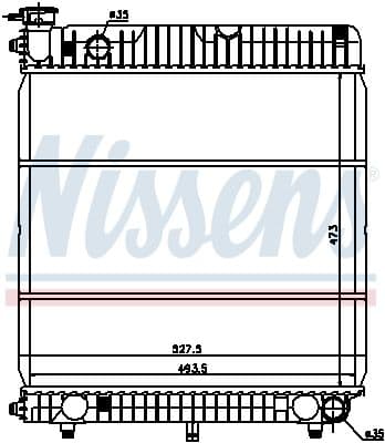 Radiators, Motora dzesēšanas sistēma NISSENS 62635 5