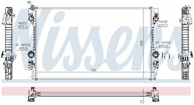 Radiators, Motora dzesēšanas sistēma NISSENS 63779 5