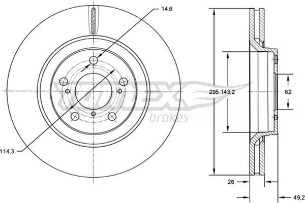 Bremžu diski TOMEX Brakes TX 72-64 1