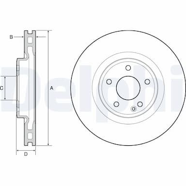 Bremžu diski DELPHI BG4659C 1