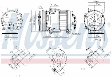 Kompresors, Gaisa kond. sistēma NISSENS 890055 6